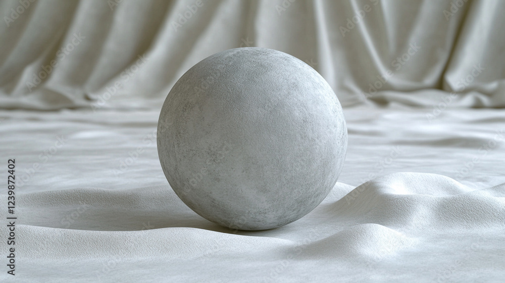 Poster a captivating 3d rendering of the moon sphere, detailed and textured, symbolizing mystery, space, an