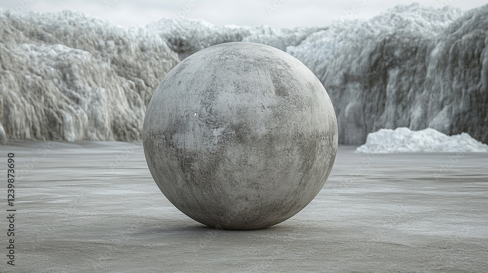 Poster a captivating 3d rendering of the moon sphere, detailed and textured, symbolizing mystery, space, an