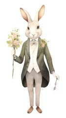 PNG Rabbit groom animal mammal flower.