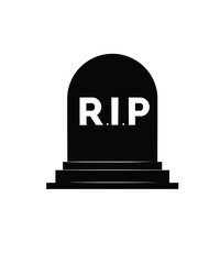 Rip grave vector icon stock illustration