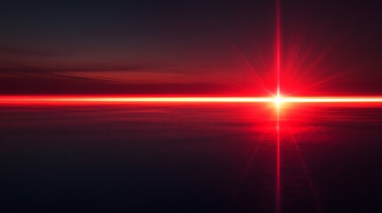 Obraz premium Fiery Sunset Over Calm Ocean Waters
