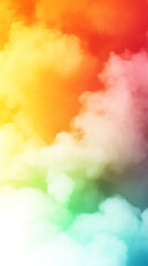 Colorful pastel clouds blend in vibrant gradient