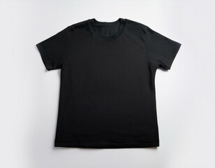 Blank black tshirt front OVERSIZE isolated on white. Mock up template for design and print XL