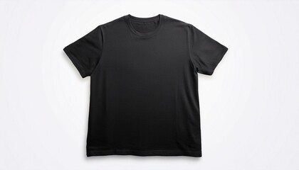 Blank black tshirt front OVERSIZE isolated on white. Mock up template for design and print XL