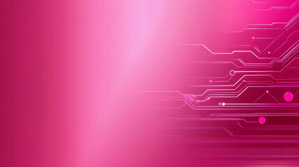 Obraz premium Futuristic pink technology background with circuit lines