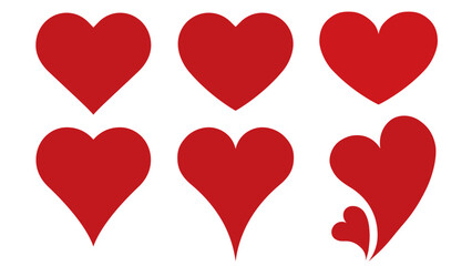 赤いハートのセット
