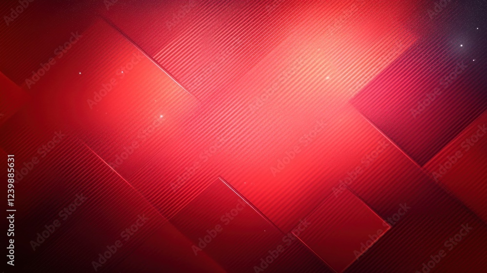 Poster abstract red geometric pattern background with glossy finish and soft lighting