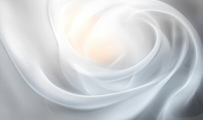 Fototapeta premium Minimalist Abstract Composition with Swirling White Lines on Gray Background