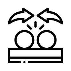 particle collision line icon