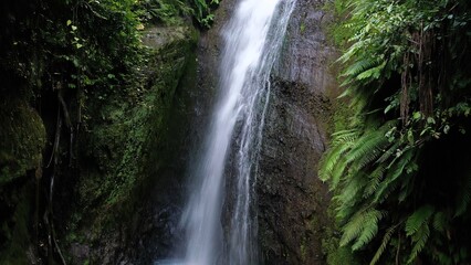 Photograph waterfalls in Indonesia using drones