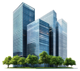 Naklejka premium PNG Group of buildings architecture skyscraper modern.