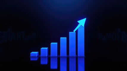 Startup ideas, business graph showing growth, startup vision, new business ideas