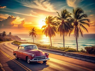 Vintage Coastal Road Trip: Sun-Kissed Highway Adventure