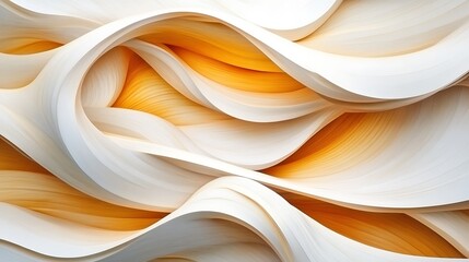 Obraz premium Abstract Swirling Waves of Cream and Gold Hues: A Captivating Visual Symphony
