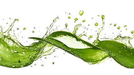 Dynamic green splash action abstract photography studio environment