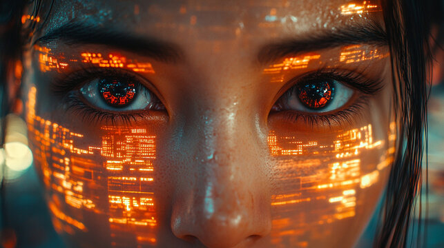 A revolutionary futuristic cybernetic eye with cutting-edge advanced technology, symbolizing enhanced vision, human-machine integration, and the limitless potential of modern innovation.

