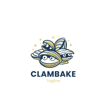 Clambake logo design vector