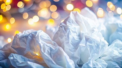 White Wrinkled Paper Texture