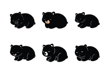 Obraz premium adorable portraying of a sleeping inadequate bear