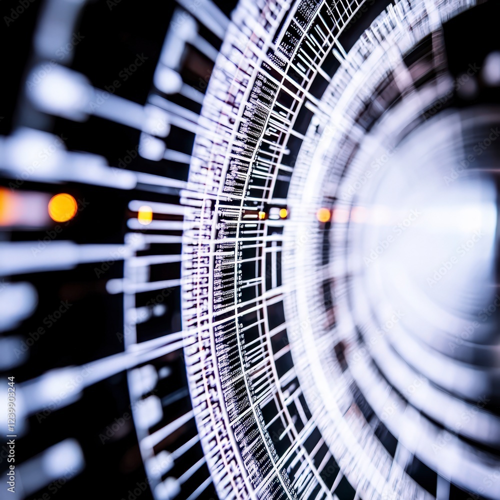 Poster abstract technology background futuristic data stream digital code circuit board innov