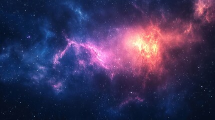 Fototapeta premium A beautiful and colorful galaxy with stars and nebulas.