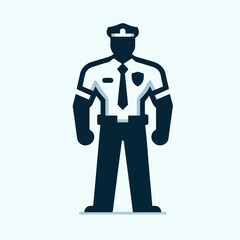 vector illustration of the profession of a police officer