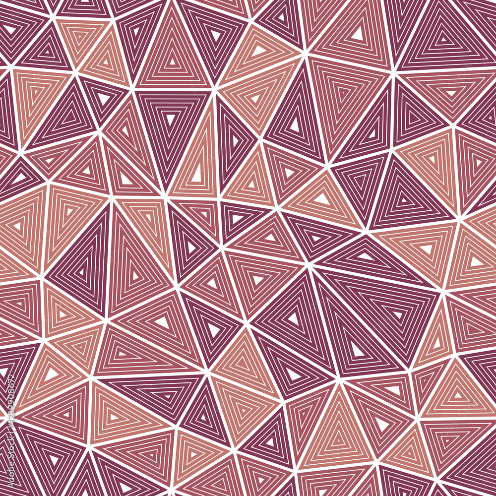 Poster mosaic background. medium triangles size. multiple repeated inner triangles. multiple colors style. 