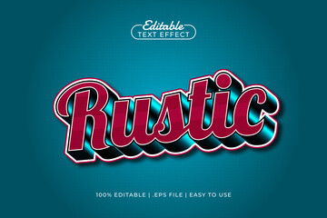 rustic editable text effect with a retro and old school text style