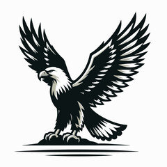 vector illustration of eagle and logo