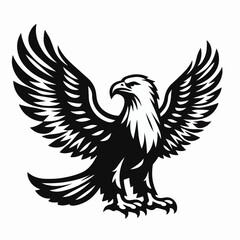 Obraz premium vector illustration of eagle and logo