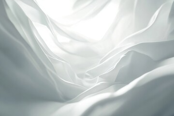 Fototapeta premium Soft White Fabric with Subtle Waves and Light Play