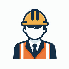 vector illustration of a building profession foreman