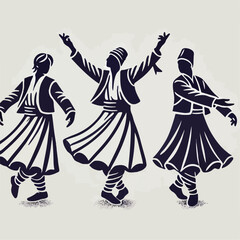 vector illustration of a Sufi dancer