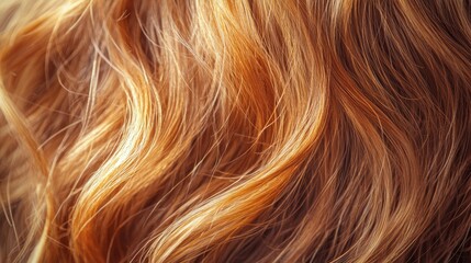 Fototapeta premium Strand of curly, golden hair close up