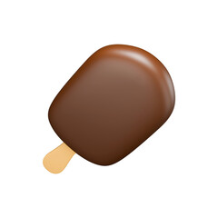 a 3d icon render chocolate covered ice cream sticks