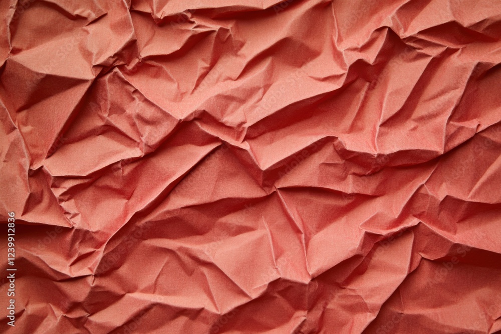 Poster creased paper with symmetrical folding patterns