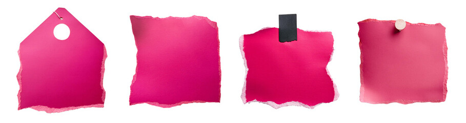 Colorful collection of pink sticky notes for creative projects and reminders.