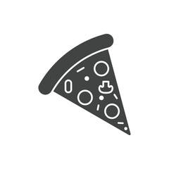 Pizza flat line icon. Vector thin sign of italian fast food cafe logo. Pizzeria illustration.