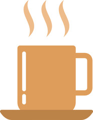 vector cup of hot drink. icon symbol