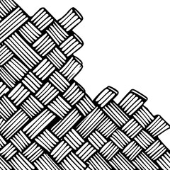 Woven texture corner border