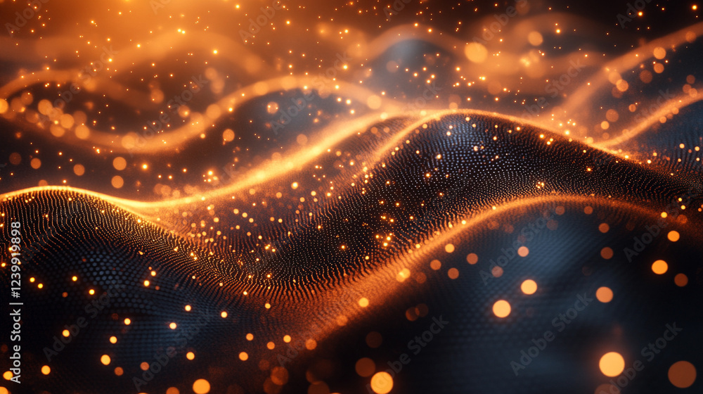 Aufkleber abstract futuristic background with dynamic light, representing innovation, technology, and data net