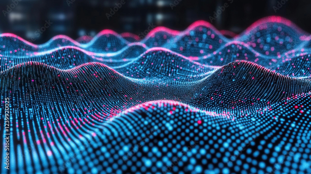 Aufkleber abstract futuristic background with dynamic light, representing innovation, technology, and data net
