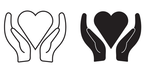Hand or finger heart icon. Love sign. I love you hand gesture. Variety design icon, with love icon vector illustration.