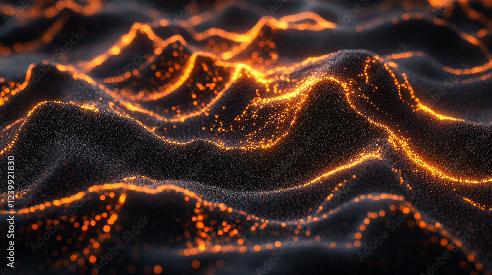 Aufkleber abstract futuristic background with dynamic light, representing innovation, technology, and data net