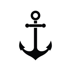 Anchor icon logo design template isolated illustration