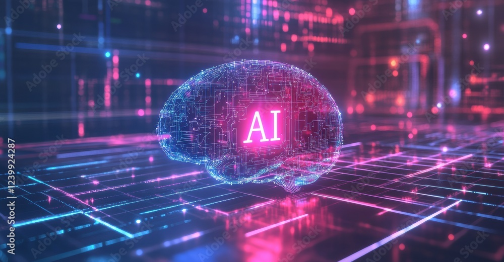 Poster Artificial intelligence is learning and evolving inside a digital brain
