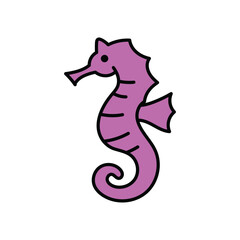 Seahorse icon logo design template isolated illustration