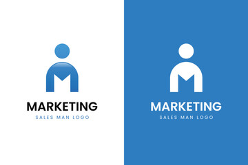 Abstract Letter m People Logo Icon Design. simple M People for marketing Logo Design Template