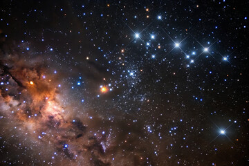 Obraz premium Stunning celestial view of stars and nebulae in deep space