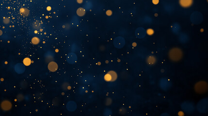 Blue and gold Abstract background and bokeh